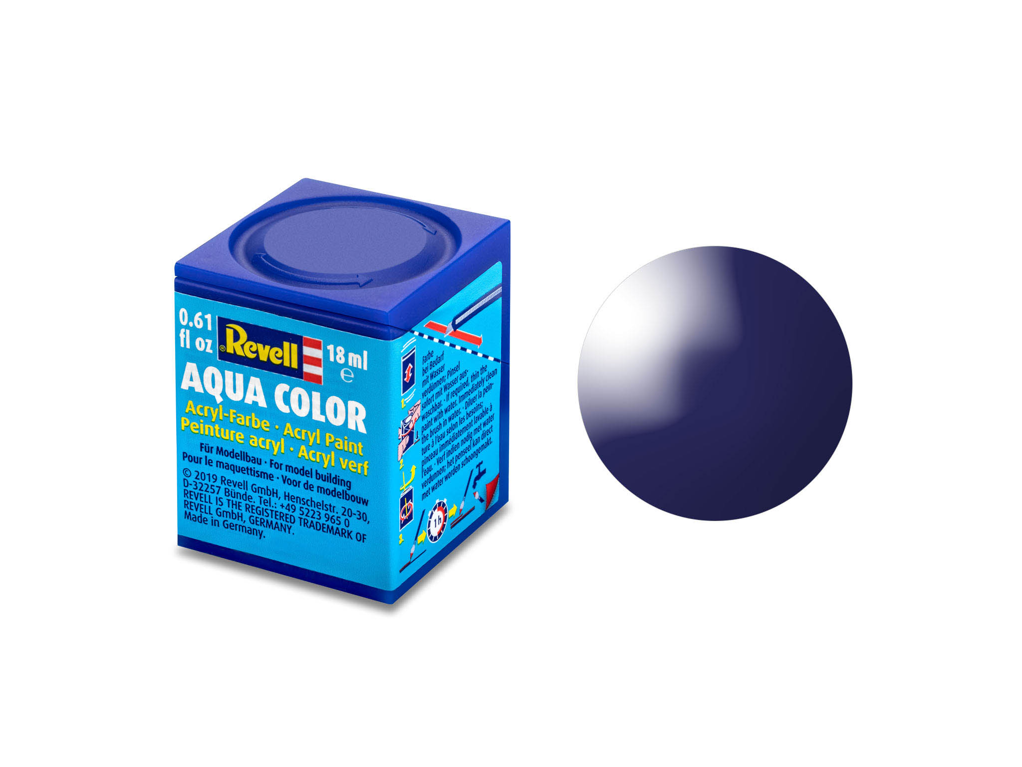 064-36154 - nachtblau, glänzend RAL 5022 Aqua Color 18 ml